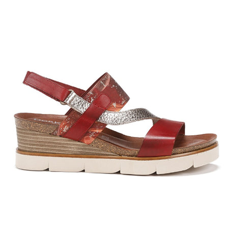 Dorking Agnes D8786 Wedge Sandal (Women) - Rojo Sandals - Heel/Wedge - The Heel Shoe Fitters