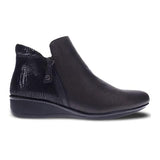 Revere Damascus Ankle Boot (Women) - Onyx/Black Lizard Boots - Casual - Low - The Heel Shoe Fitters