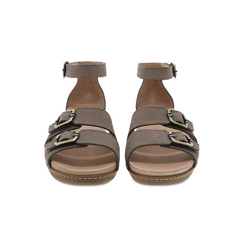 Dansko Astrid Sandal Women Stone Textured Nubuck The Heel