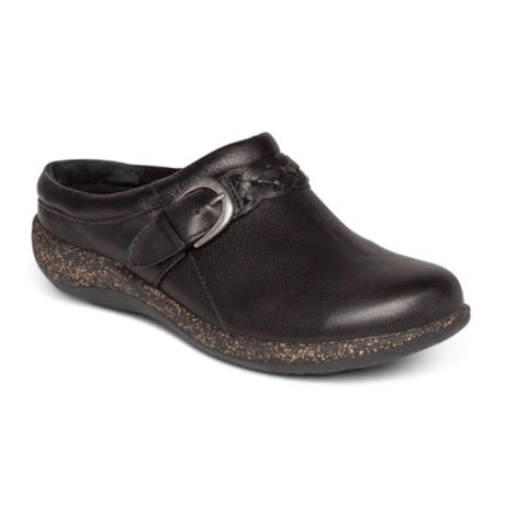 Aetrex Libby Clog (Women) - Black Dress-Casual - Clogs & Mules - The Heel Shoe Fitters