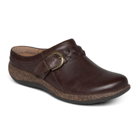 Aetrex Libby Clog (Women) - Brown Dress-Casual - Clogs & Mules - The Heel Shoe Fitters