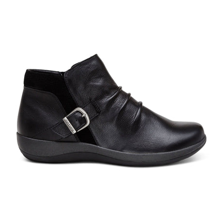 Aetrex Luna Ankle Boot (Women) - Black Boots - Casual - Low - The Heel Shoe Fitters