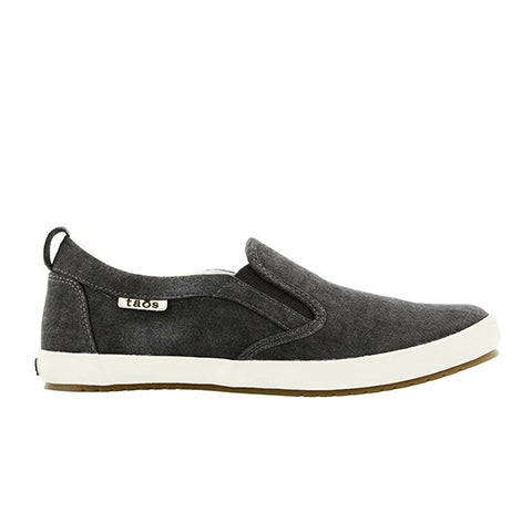 Taos Dandy Slip On Sneaker (Women) - Charcoal Washed Canvas Dress-Casual - Slip Ons - The Heel Shoe Fitters