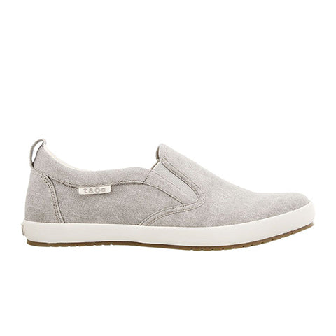 Taos Dandy Slip On Sneaker (Women) - Grey Washed Canvas - The Heel Shoe ...