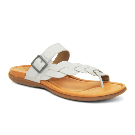 Aetrex Selena Sandal (Women) - White Sandals - Thong - The Heel Shoe Fitters