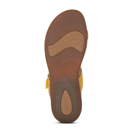 Aetrex Selena Sandal (Women) - Sunflower Sandals - Thong - The Heel Shoe Fitters