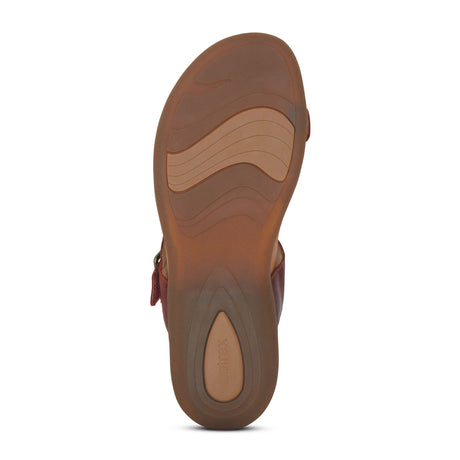 Aetrex Selena Sandal (Women) - Red Sandals - Thong - The Heel Shoe Fitters