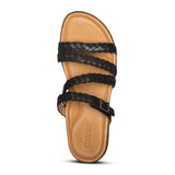 Aetrex Brielle Sandal (Women) - Black Sandal - Slide - The Heel Shoe Fitters