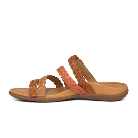 Aetrex Brielle Slide Sandal (Women) - Brown Sandals - Slide - The Heel Shoe Fitters