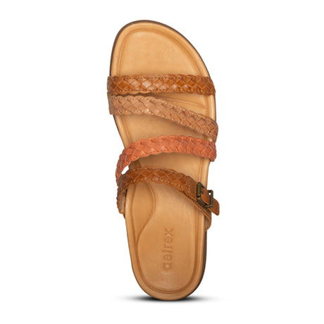 Aetrex Brielle Slide Sandal (Women) - Brown Sandals - Slide - The Heel Shoe Fitters