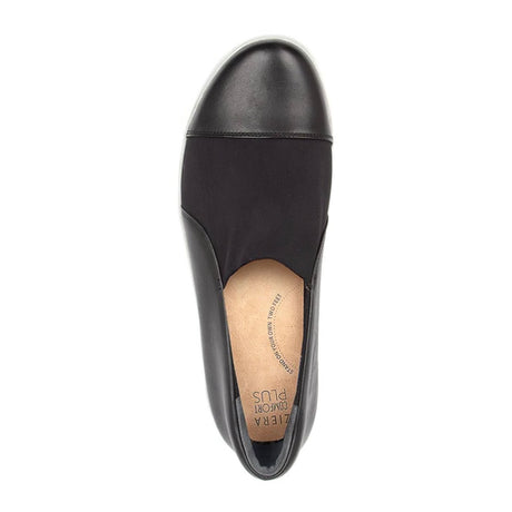 Ziera Duke Slip On (Women) - Black Leather/Neoprene Dress-Casual - Slip Ons - The Heel Shoe Fitters