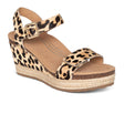Aetrex Sydney Wedge Sandal (Women) - Leopard Sandals - Heel/Wedge - The Heel Shoe Fitters