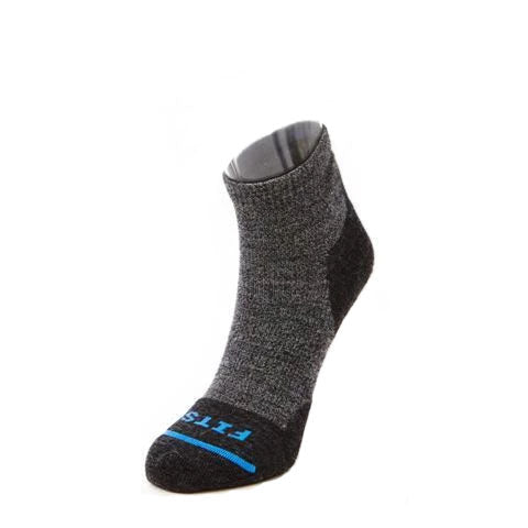 FITS F1003 Light Cushion Hiker Quarter Sock (Unisex) - Coal Accessories - Socks - Performance - The Heel Shoe Fitters