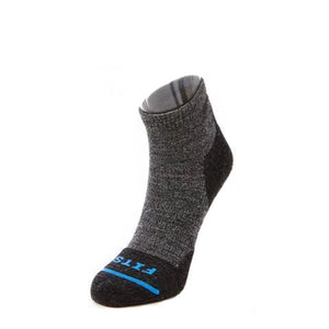 Fits F1003 Light Hiker Quarter Sock (Unisex) - Coal Socks - Perf - Low Cut - The Heel Shoe Fitters