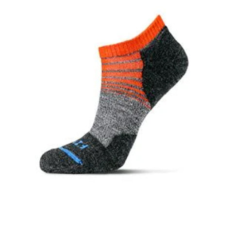 Fits F3107 Light Runner Low Sock (Unisex) - Charcoal/Red Accessories - Socks - Performance - The Heel Shoe Fitters
