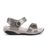 Therafit Grace (Women) - Pewter Sandals - Backstrap - The Heel Shoe Fitters