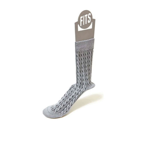 Fits F5007 Cable Crew Sock (Unisex) - Titanium Accessories - Socks - Lifestyle - The Heel Shoe Fitters