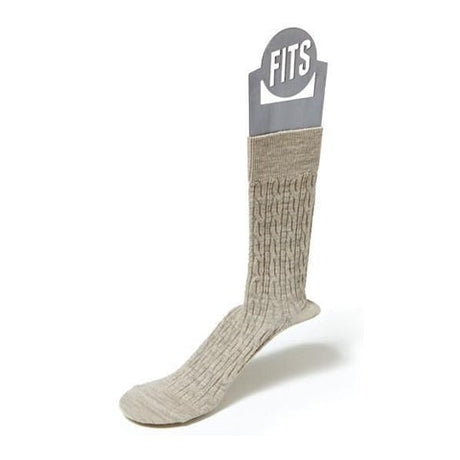 Fits F5007 Cable Crew Sock (Unisex) - Stone Accessories - Socks - Lifestyle - The Heel Shoe Fitters