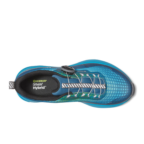 Icebug NewRun BUGrip GTX Running Shoe (Women) - Mist Blue/Aqua with Studs Athletic - Running - The Heel Shoe Fitters