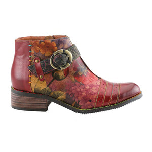 L'Artiste Georgiana-Rose Ankle Boot (Women) - Red Multi Boots - Fashion - Ankle Boot - The Heel Shoe Fitters