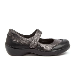 Ziera Gummibear Mary Jane (Women) - Black Antique Pewter Leather Dress-Casual - Mary Janes - The Heel Shoe Fitters