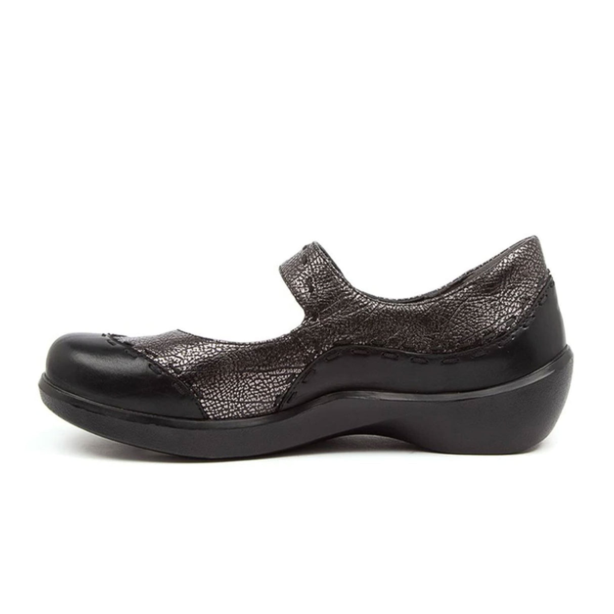Ziera Gummibear Mary Jane (Women) - Black Antique Pewter Leather Dress-Casual - Mary Janes - The Heel Shoe Fitters