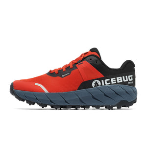 Icebug Arcus BUGrip GTX Hiking Shoe (Men) - Midnight/Red with Studs Boots - Winter - Ankle Boot - The Heel Shoe Fitters