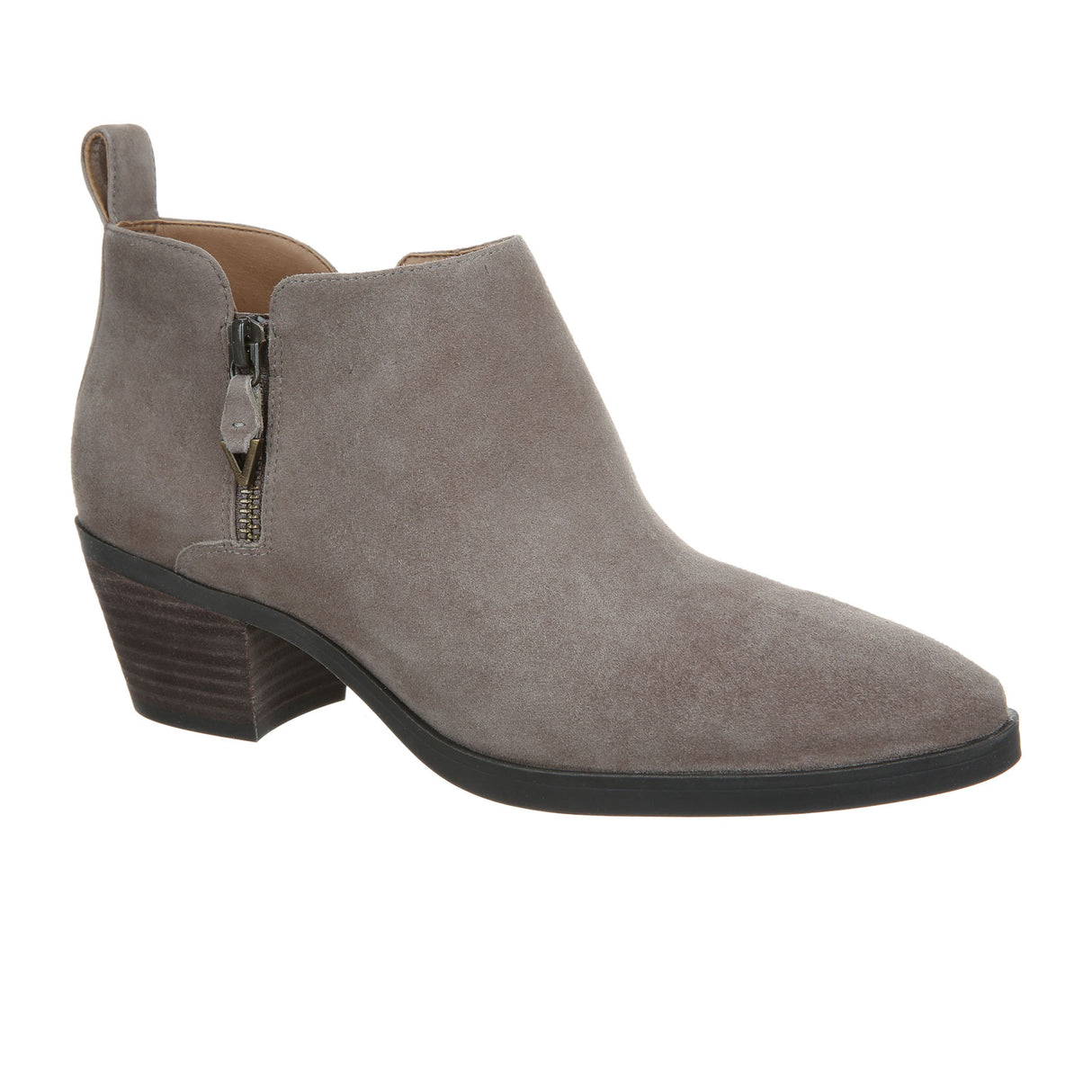 Vionic Cecily Ankle Boot (Women) - Stone Waterproof Suede Boots - Fashion - Ankle Boot - The Heel Shoe Fitters