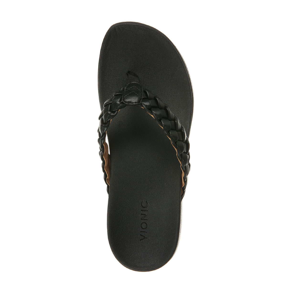 Vionic Kenji Thong Sandal (Women) - Black Syn Sandals - Thong - The Heel Shoe Fitters