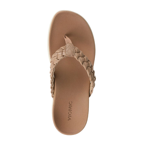 Vionic Kenji Thong Sandal (Women) - Macaroon Syn Sandals - Thong - The Heel Shoe Fitters