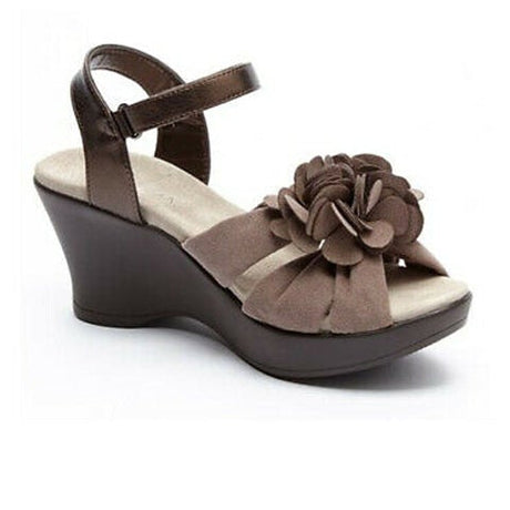 Akaishi Hana Wedge Sandal (Women) - Cocoa Sandals - Heel/Wedge - The Heel Shoe Fitters