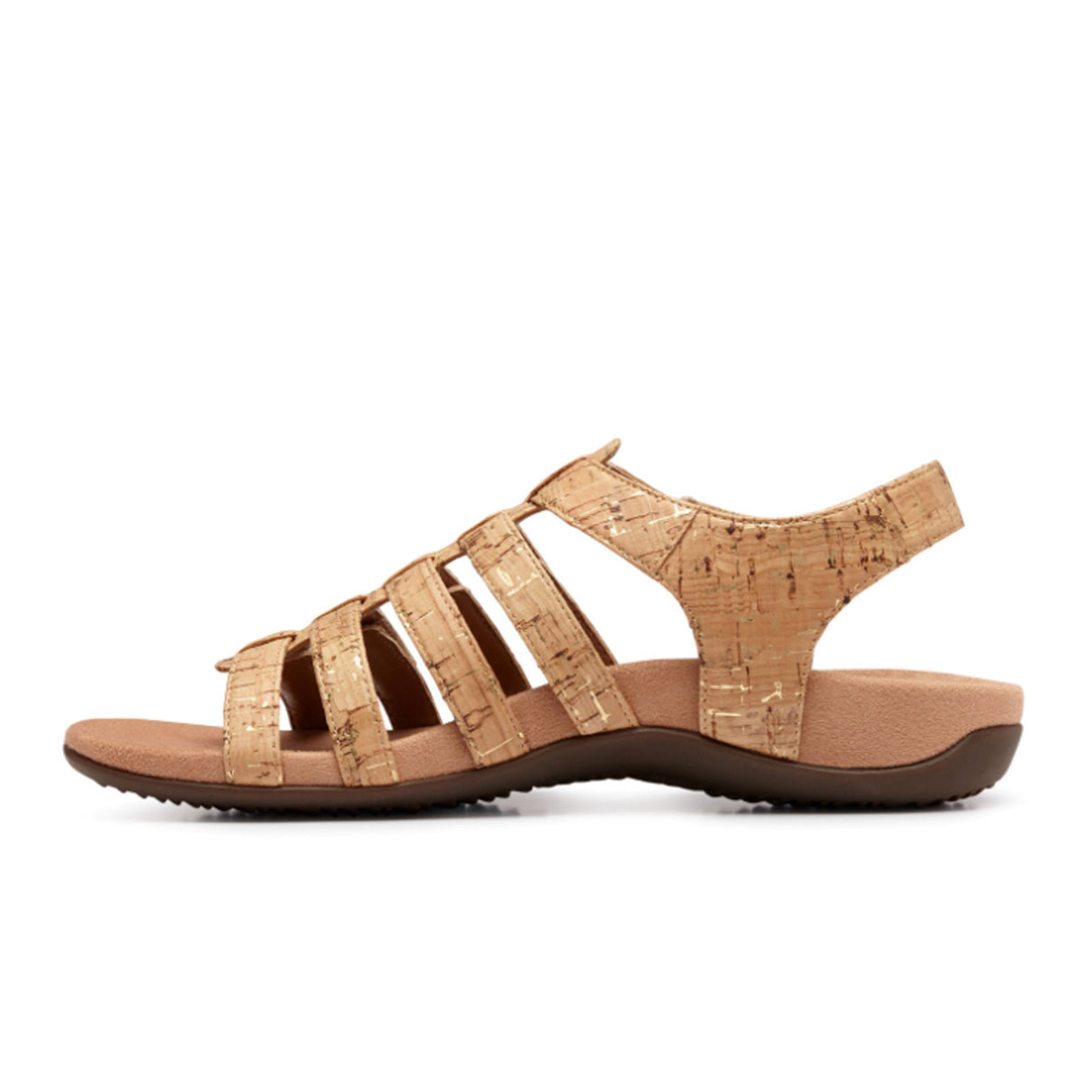 Vionic Harissa Sandal (Women) - Gold Cork Sandals - Backstrap - The Heel Shoe Fitters