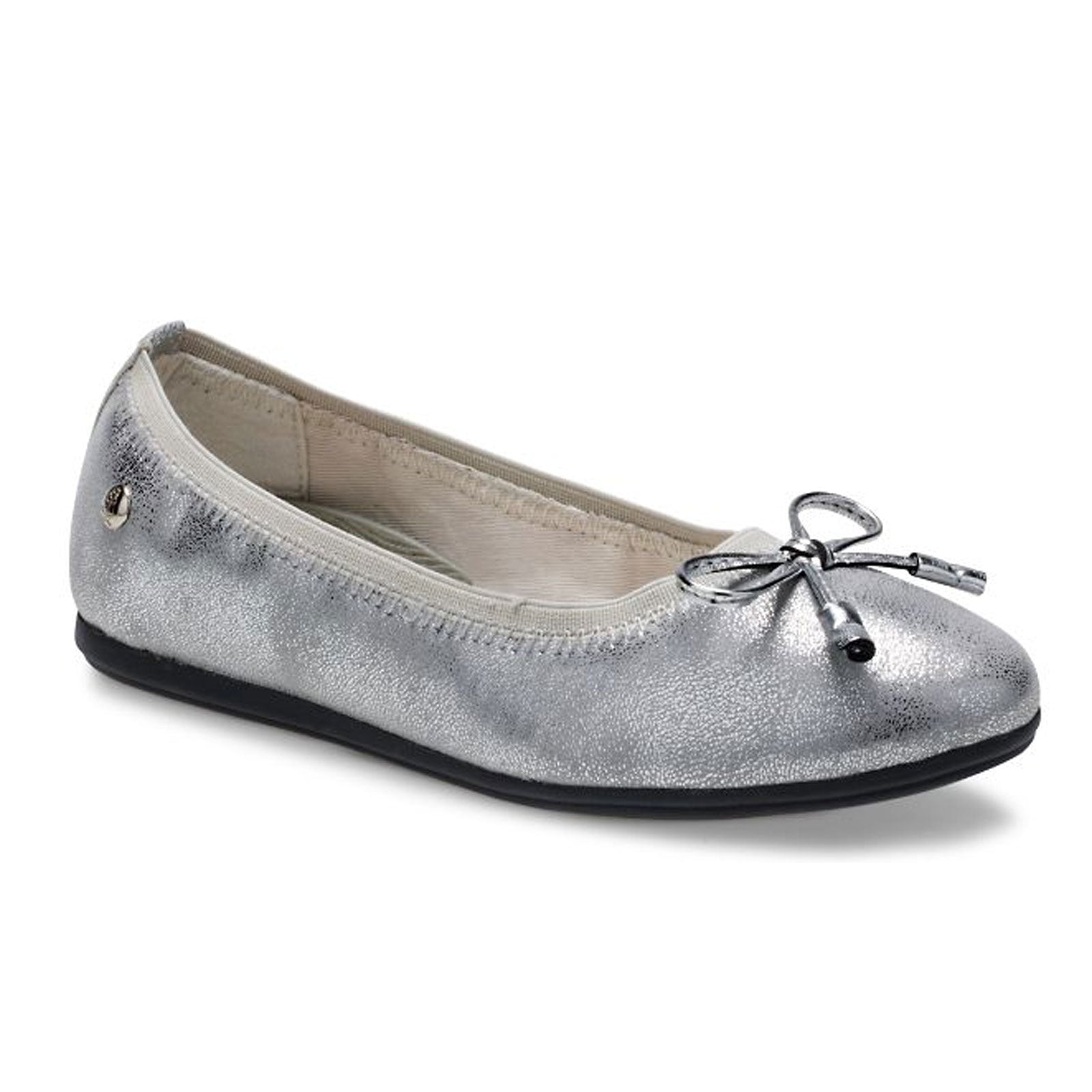 Hush Puppies Josie (Children) - Silver Dress-Casual - Flats - The Heel Shoe Fitters