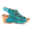 Spring Step Inocencia Wedge Sandal (Women) - Turquoise Sandals - Heel/Wedge - The Heel Shoe Fitters