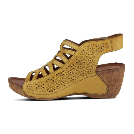 Spring Step Inocencia Wedge Sandal (Women) - Yellow Sandals - Heel/Wedge - The Heel Shoe Fitters