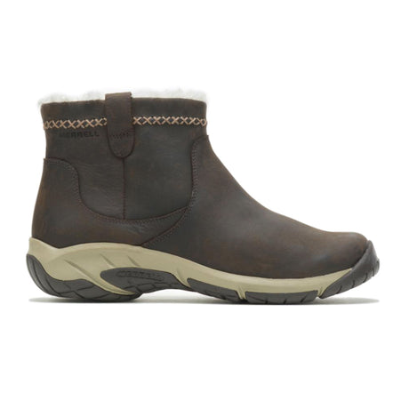 Merrell Encore Bluff Zip Polar Waterproof Ankle Boot (Women) - Espresso Boots - Winter - Ankle Boot - The Heel Shoe Fitters