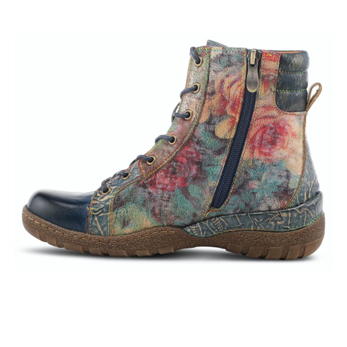 L'Artiste Jadeite Ankle Boot (Women) - Navy Multi Boots - Fashion - The Heel Shoe Fitters