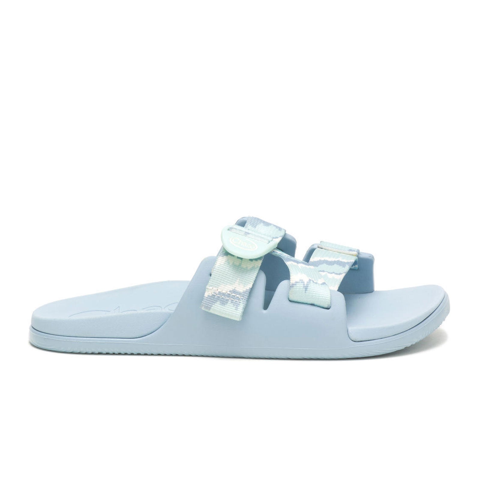 Chaco Chillos Slide Sandal Women Tinge Sky Blue The Heel