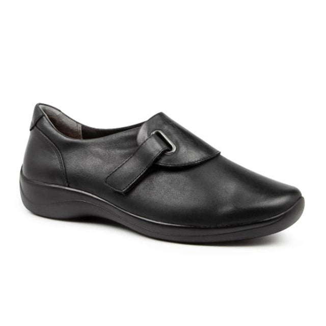 Ziera Jimmy Extra Wide Slip On (Women) - Black Leather Dress-Casual - Slip Ons - The Heel Shoe Fitters