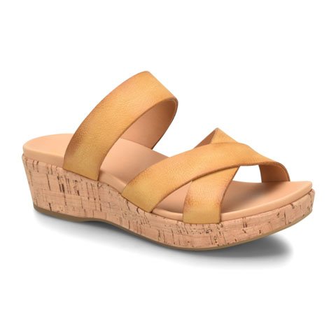 Kork Ease Camellia Wedge Sandal Women Yellow The Heel Shoe