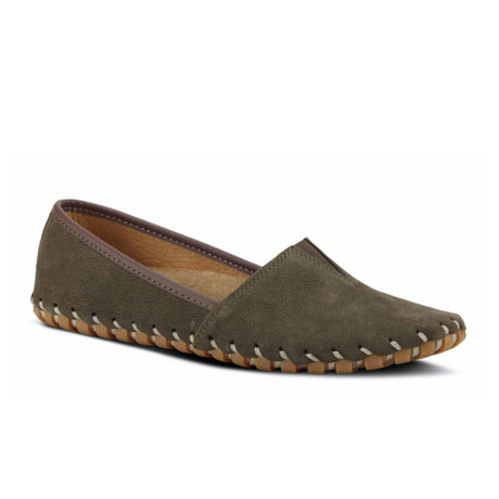 Spring Step Kathaleta Slip On Loafer (Women) - Dark Olive Suede Dress-Casual - Slip Ons - The Heel Shoe Fitters