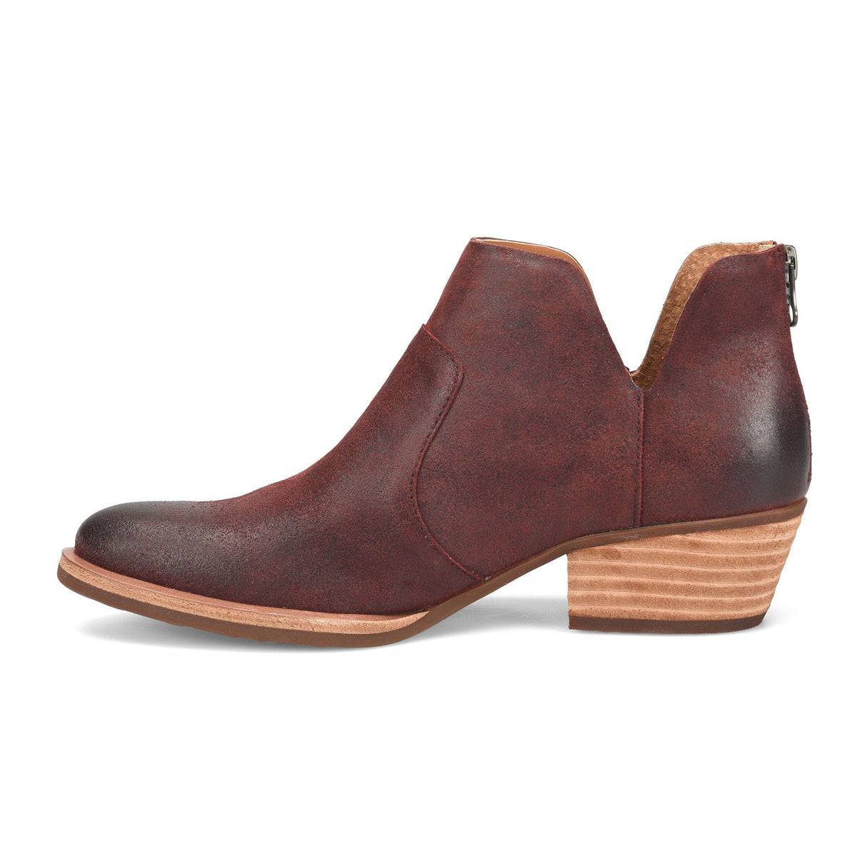 Kork-Ease Skye Heeled Ankle Boot (Women) - Dark Red Boots - Fashion - The Heel Shoe Fitters