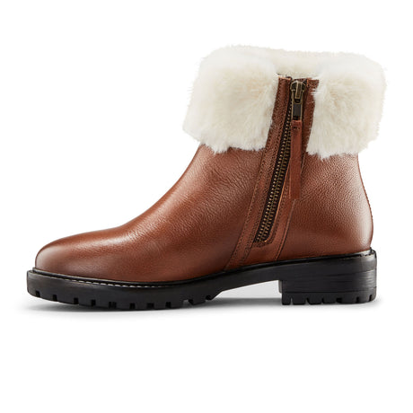 Cougar Kendal (Women) - Cognac Leather Boots - Fashion - Mid Boot - The Heel Shoe Fitters