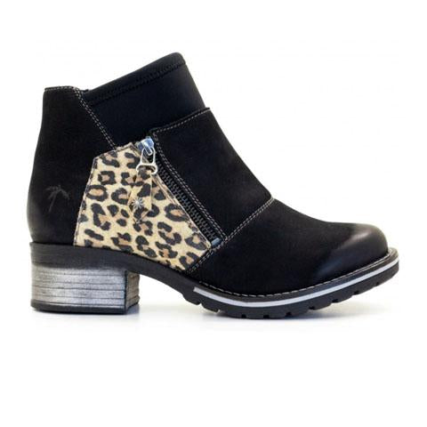 black leopard boots