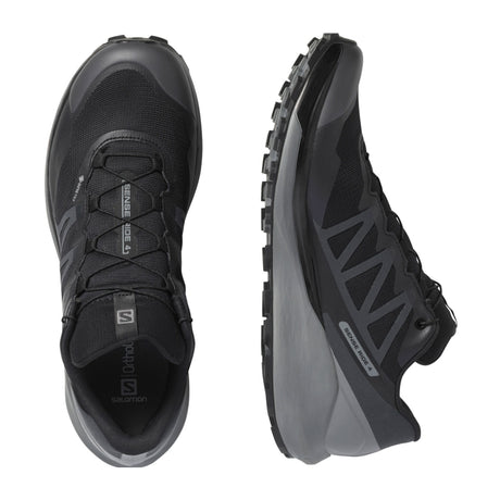 Salomon Sense Ride 4 Invisible Fit GTX Running Shoe (Men) - Black/Quiet Shade/Black Hiking - Low - The Heel Shoe Fitters