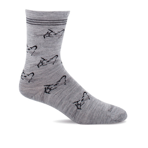 Sockwell Cuddle Kitty Crew Sock (Women) - Grey Accessories - Socks - Lifestyle - The Heel Shoe Fitters