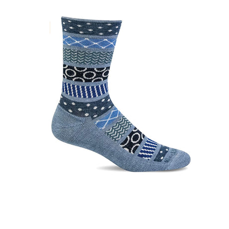 Sockwell Fairisle Pop Crew Sock (Women) - Bluestone Accessories - Socks - Lifestyle - The Heel Shoe Fitters