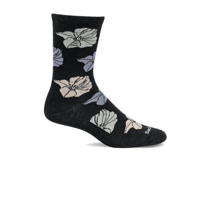Sockwell Big Bloom Crew Sock (Women) - Black Accessories - Socks - Lifestyle - The Heel Shoe Fitters