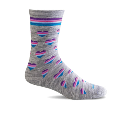 Sockwell Love-A-Lot Crew Sock (Women) - Light Grey Accessories - Socks - Lifestyle - The Heel Shoe Fitters