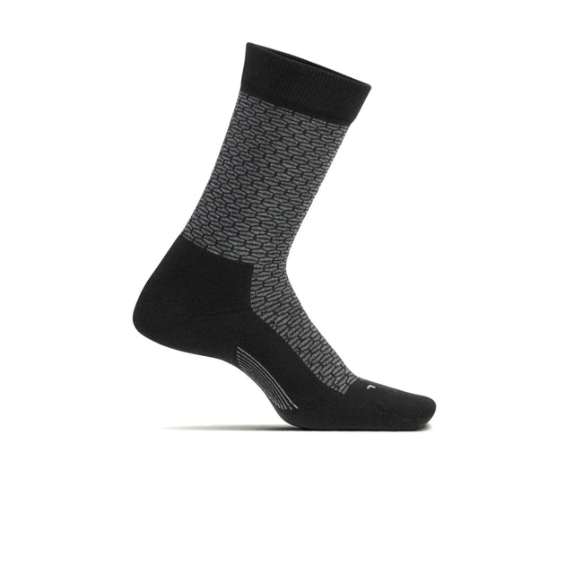 Feetures Everyday Hex Tex Max Cushion Crew Sock (Women) - Black Accessories - Socks - Lifestyle - The Heel Shoe Fitters